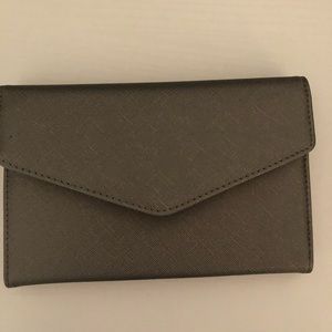 Gray clutch purse